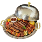 Luxury Hammered Steel Mandi Serving Platter