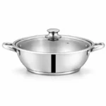 Stainless Steel Wok with Glass Lid